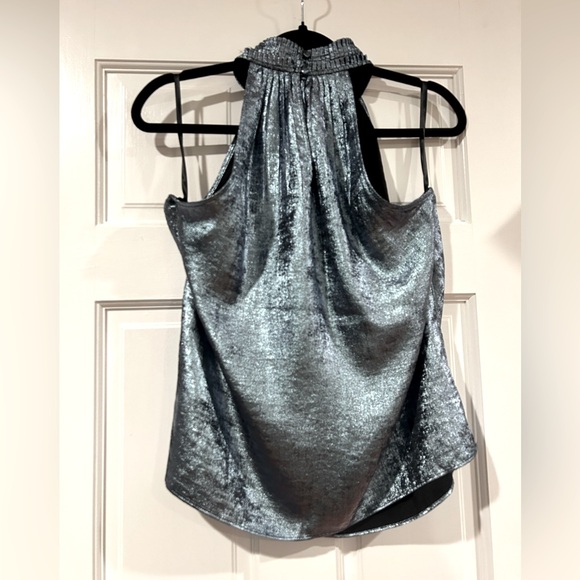 WHBM Halter Pleated Shell Top - Picture 3 of 5